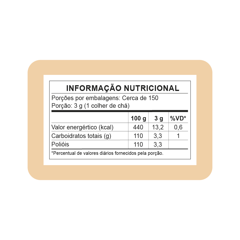 Tabela Nutricional - Xilitol Betirrê